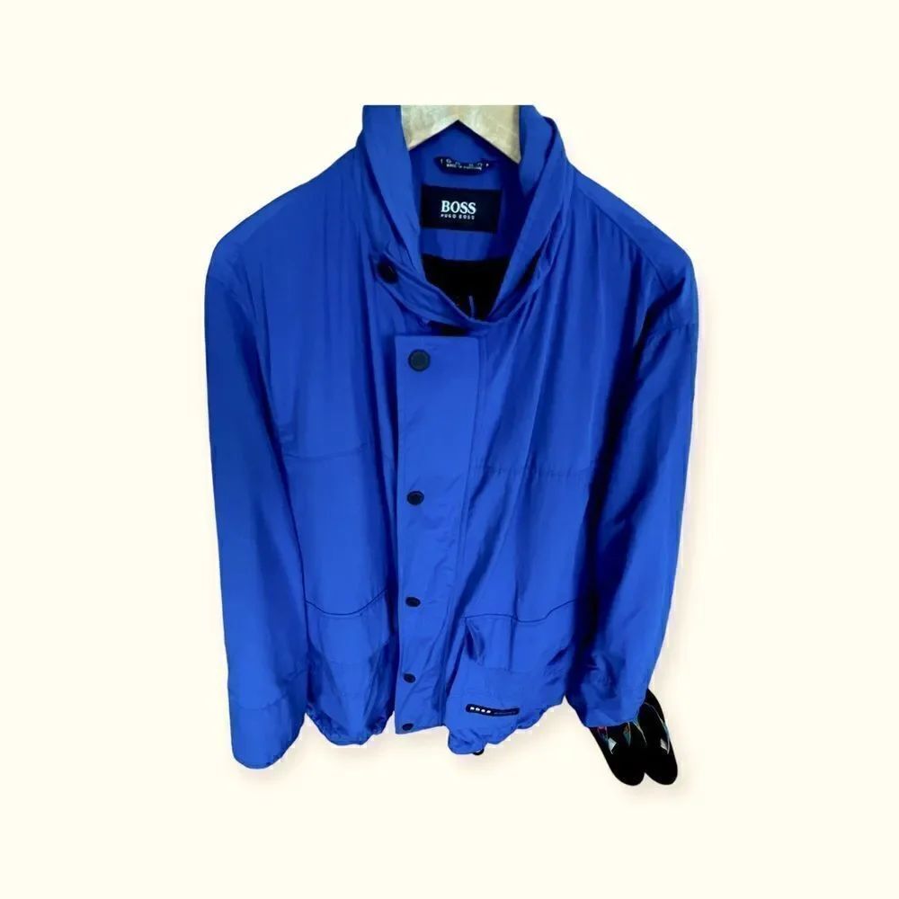 Hugo Boss Blue Lightweight Mens Coat Jacket - Picture 2 of 4